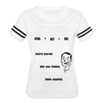SnkrVet 'CTRL' Women’s Vintage Sport T-Shirt - white/black