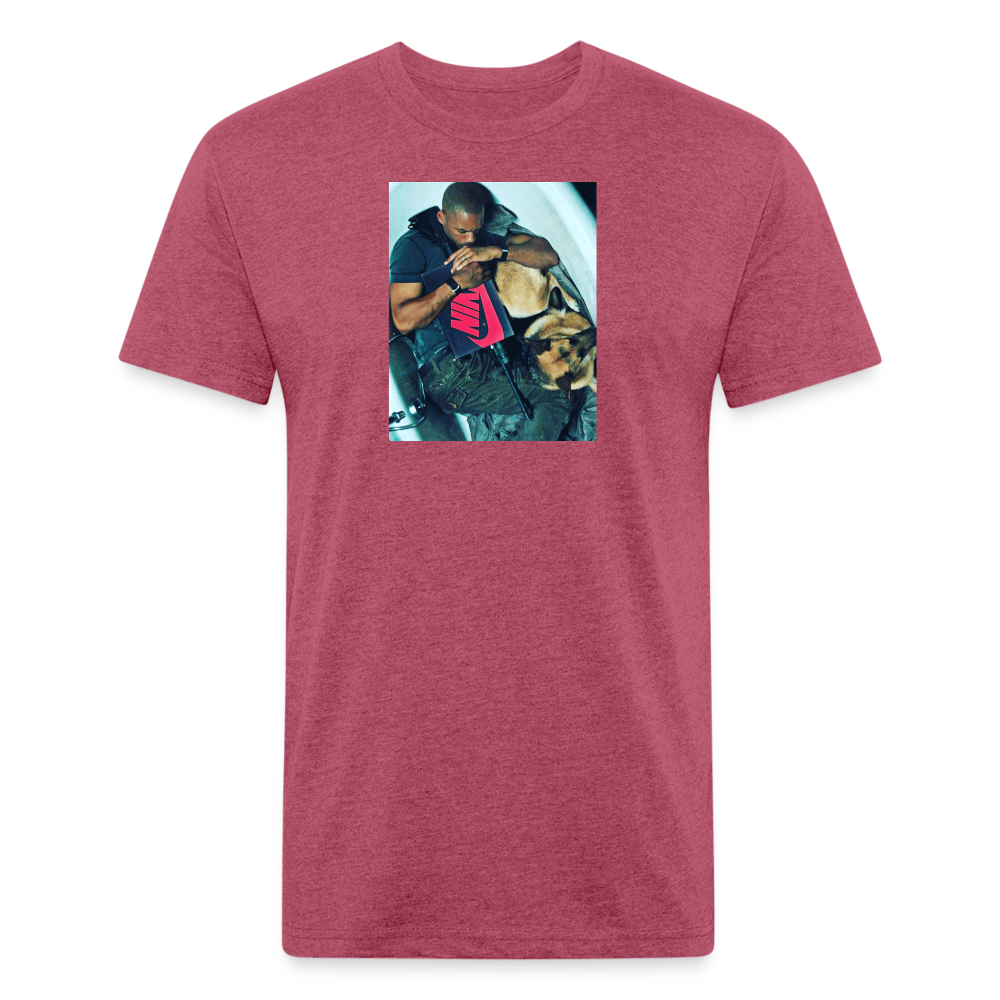 SnkrVet 'All Love' Fitted Cotton/Poly T-Shirt - heather burgundy