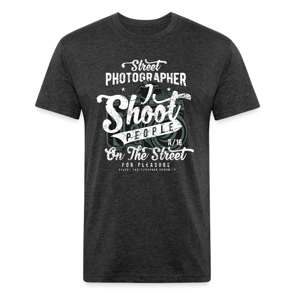 SnkrVet 'I Shoot People' Fitted Cotton/Poly T-Shirt - heather black