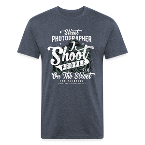 SnkrVet 'I Shoot People' Fitted Cotton/Poly T-Shirt - heather navy
