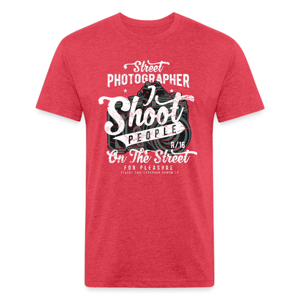 SnkrVet 'I Shoot People' Fitted Cotton/Poly T-Shirt - heather red