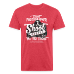 SnkrVet 'I Shoot People' Fitted Cotton/Poly T-Shirt - heather red