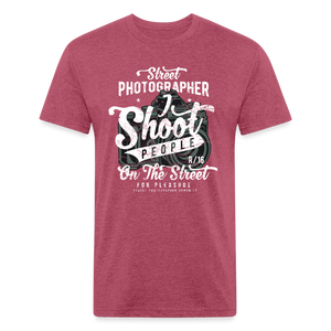SnkrVet 'I Shoot People' Fitted Cotton/Poly T-Shirt - heather burgundy