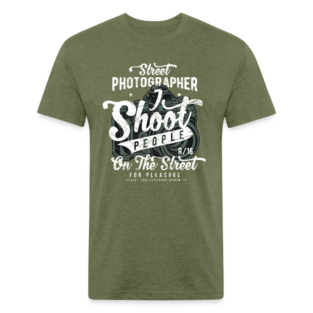 SnkrVet 'I Shoot People' Fitted Cotton/Poly T-Shirt - heather military green