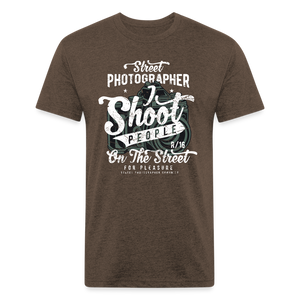 SnkrVet 'I Shoot People' Fitted Cotton/Poly T-Shirt - heather espresso