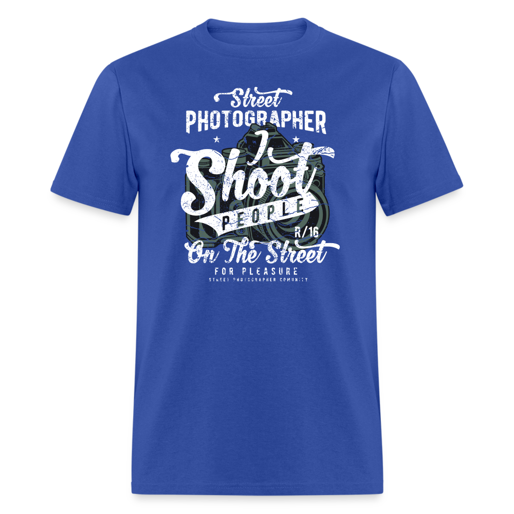 SnkrVet 'I Shoot People' Unisex T-Shirt - royal blue