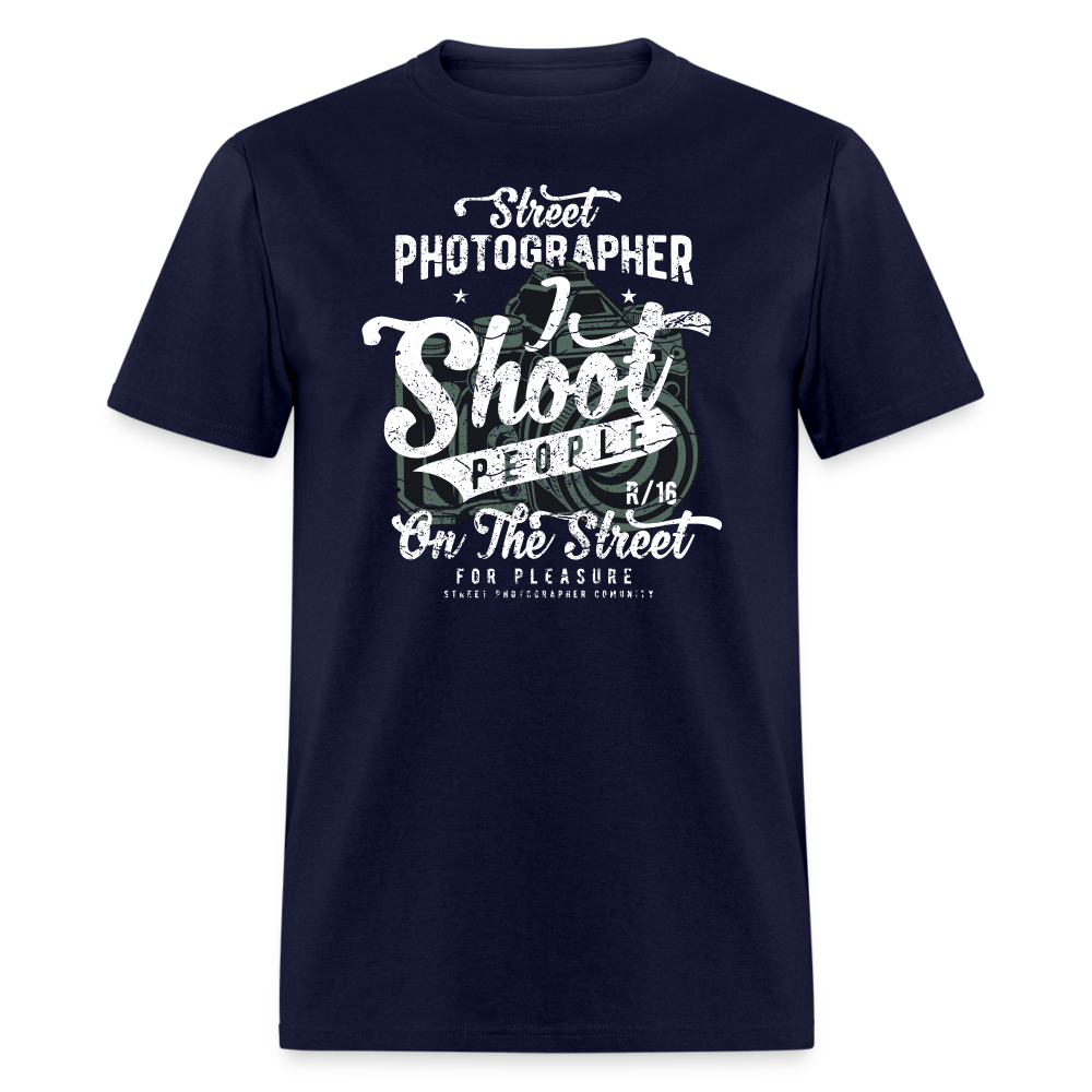 SnkrVet 'I Shoot People' Unisex T-Shirt - navy