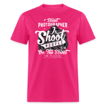 SnkrVet 'I Shoot People' Unisex T-Shirt - fuchsia