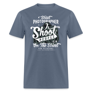 SnkrVet 'I Shoot People' Unisex T-Shirt - denim
