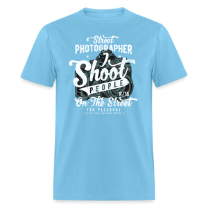 SnkrVet 'I Shoot People' Unisex T-Shirt - aquatic blue