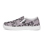 SnkrVet 'No F*&#s' Women’s slip-on canvas shoes - Mouse - Sneaker-Veteranz