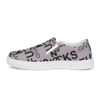 SnkrVet 'No F*&#s' Women’s slip-on canvas shoes - Mouse - Sneaker-Veteranz